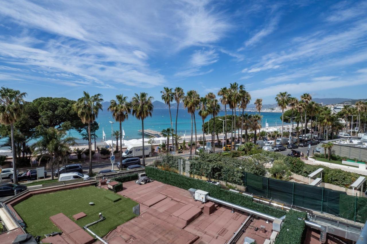 Cannes Croisette Superbe 3P Front De Mer Buitenkant foto