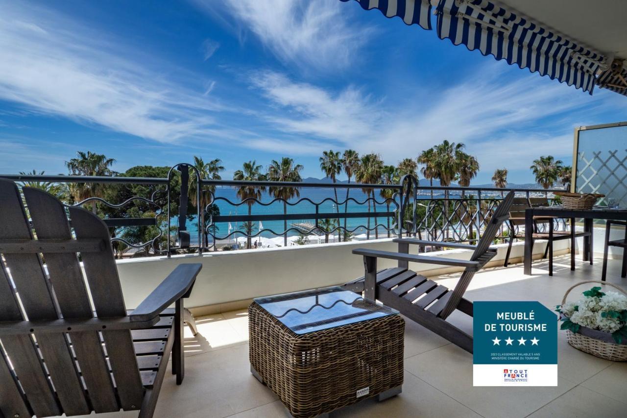 Cannes Croisette Superbe 3P Front De Mer Buitenkant foto